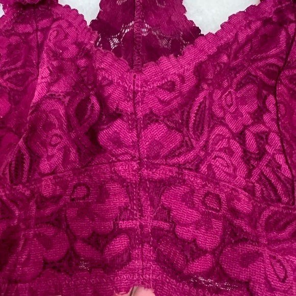 Free People Bralette Magenta back race Color Size XS - Picture 4 of 8